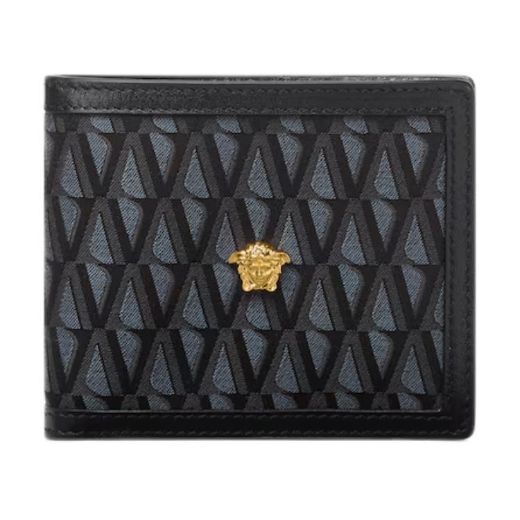 VERSACE Кошелек La Medusa из полиэстера с хлопком, мужской, черный и серый
VERSACE Кошелек La Medusa из полиэстера с хлопком, мужской, черный и серый