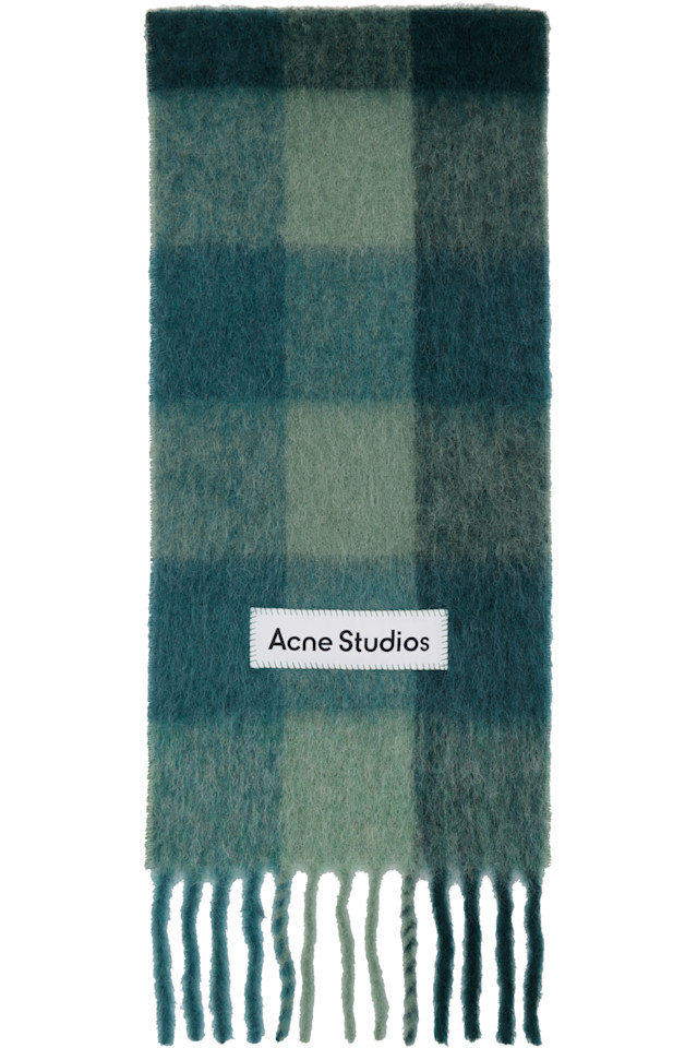 Acne Studios Зеленый клетчатый шарф из мохера
Acne Studios Зеленый клетчатый шарф из мохера