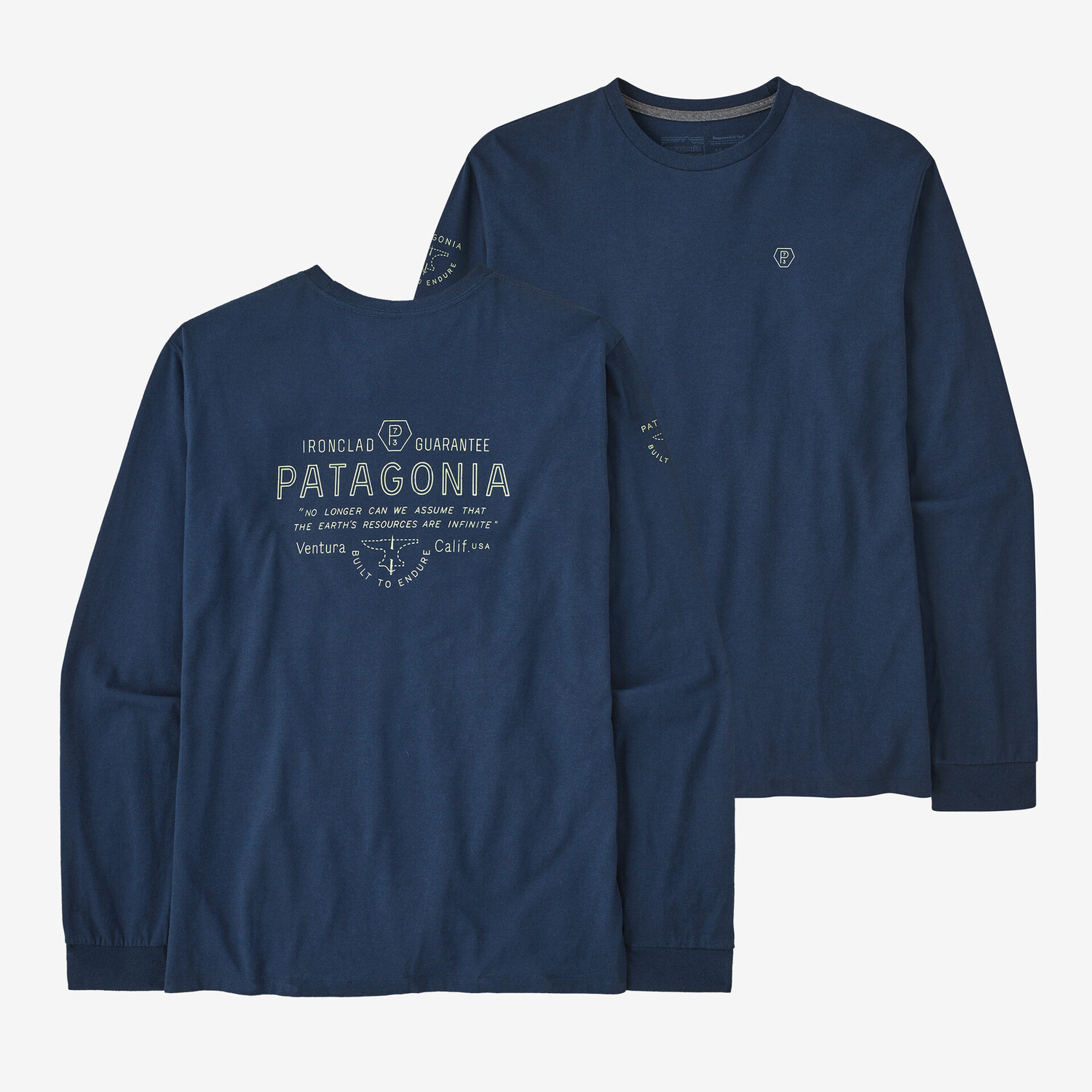 Мужская футболка Forge Mark Responsibili с длинными рукавами Patagonia, лагом синий
Мужская футболка Forge Mark Responsibili с длинными рукавами Patagonia, лагом синий