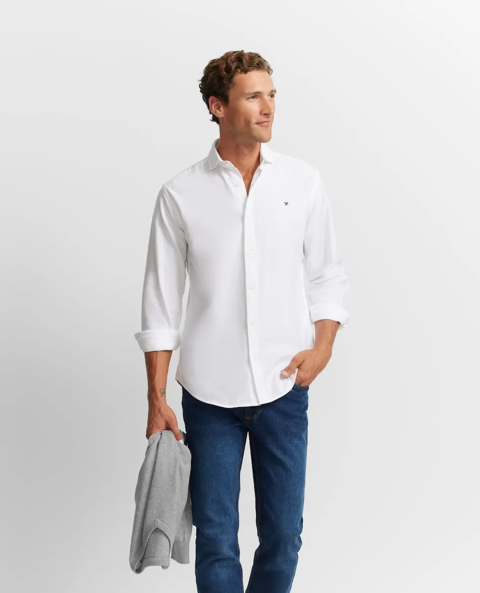 Мужская спортивная рубашка оxfоrd белого цвета с отложным воротником Silbon
Мужская спортивная рубашка оxfоrd белого цвета с отложным воротником Silbon