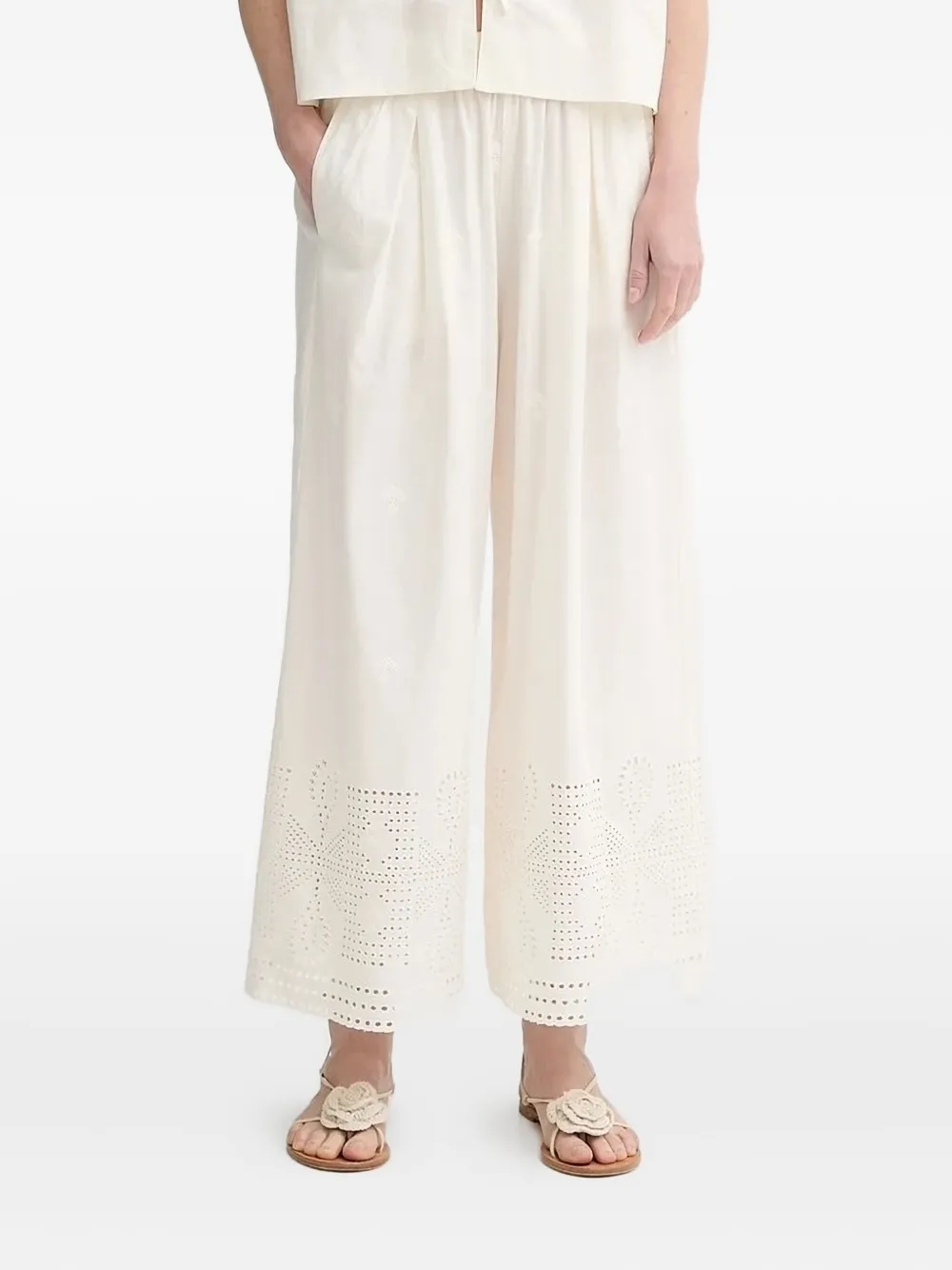 Брюки с люверсами и вышивкой Sessùn, нейтральный
Брюки с люверсами и вышивкой Sessùn, нейтральный