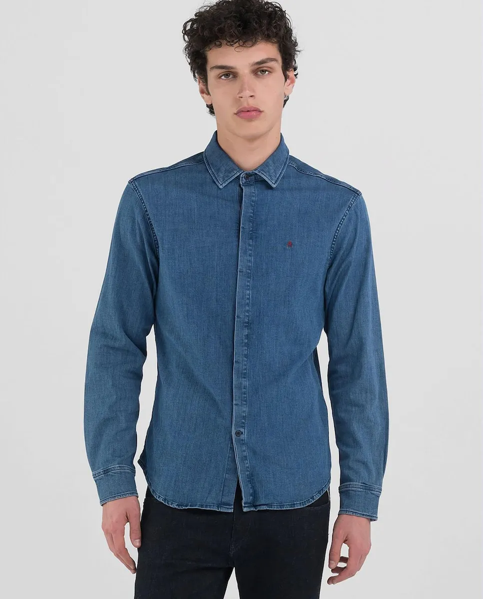 Мужская рубашка с длинным рукавом Replay, синий
Мужская рубашка с длинным рукавом Replay, синий