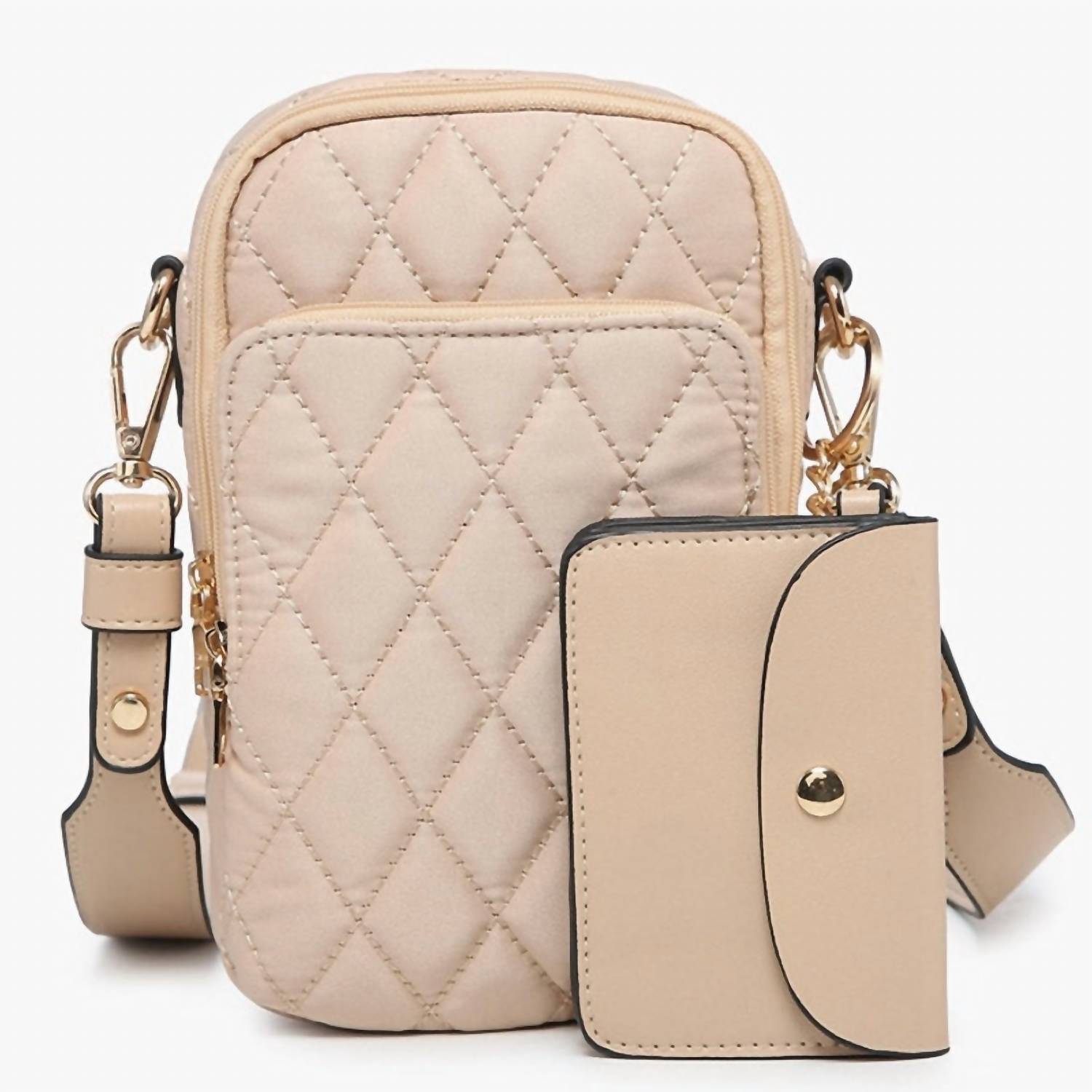 Parker стеганая сумка через плечо с 3 отделениями и мешочком в бежевом цвете Jen & Co.
Parker стеганая сумка через плечо с 3 отделениями и мешочком в бежевом цвете Jen & Co.