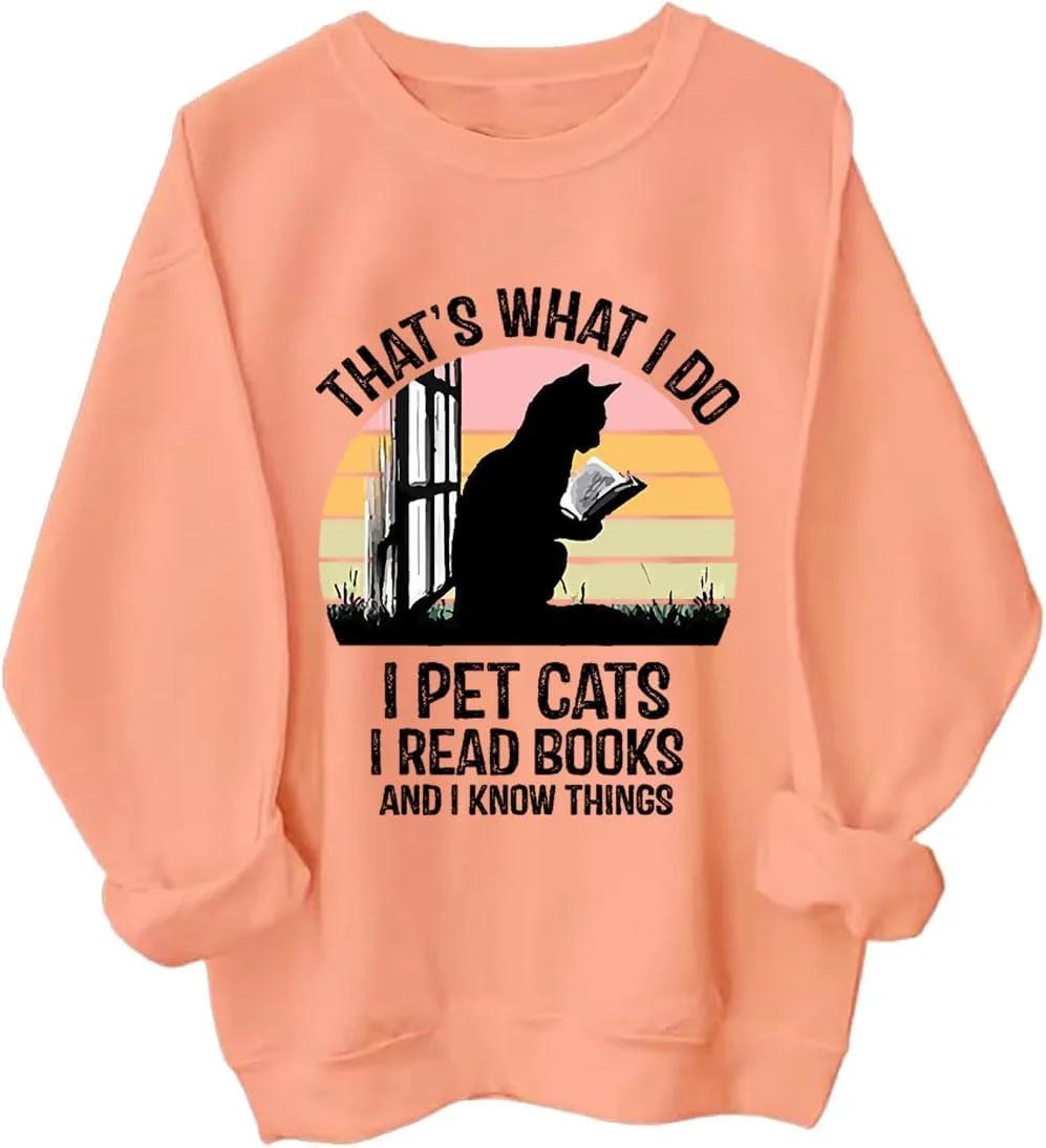 Толстовка с принтом "That's What I Do I Pet Cats I Read Books And I Know Things", смешные коты и книги Czbic
Толстовка с принтом "That's What I Do I Pet Cats I Read Books And I Know Things", смешные коты и книги Czbic