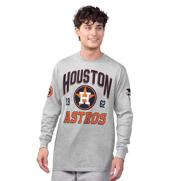 Мужской серо-синий сет из двух футболок Houston Astros с длинным и коротким рукавом Starter
Мужской серо-синий сет из двух футболок Houston Astros с длинным и коротким рукавом Starter