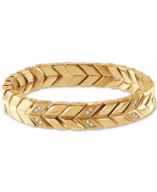 Мужской браслет из нержавеющей стали с шевронными звеньями и кубическим цирконием Blackjack, gold-tone
Мужской браслет из нержавеющей стали с шевронными звеньями и кубическим цирконием Blackjack, gold-tone