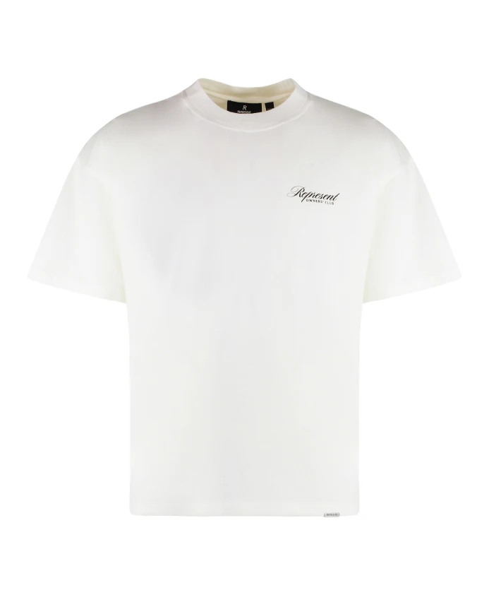 Хлопковая футболка в рубчик с круглым вырезом Represent, бежевый
Хлопковая футболка в рубчик с круглым вырезом Represent, бежевый