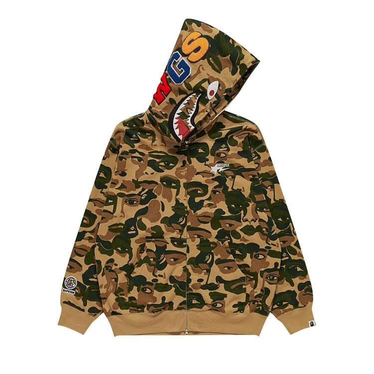 Худи BAPE x KidSuper Camo Shark Full Zip Hoodie, Green
Худи BAPE x KidSuper Camo Shark Full Zip Hoodie, Green