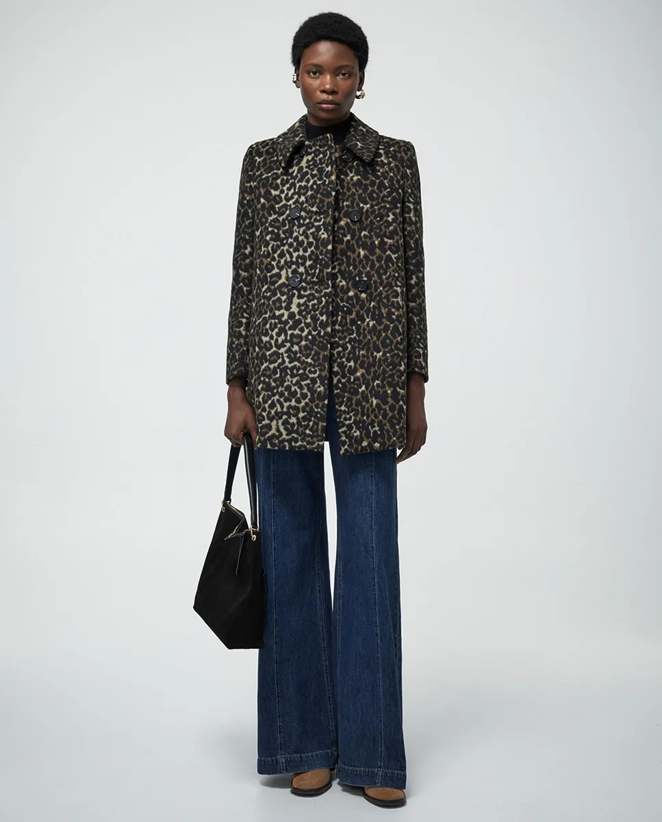 Пальто с анималистическим принтом Sfera, коричневый
Пальто с анималистическим принтом Sfera, коричневый