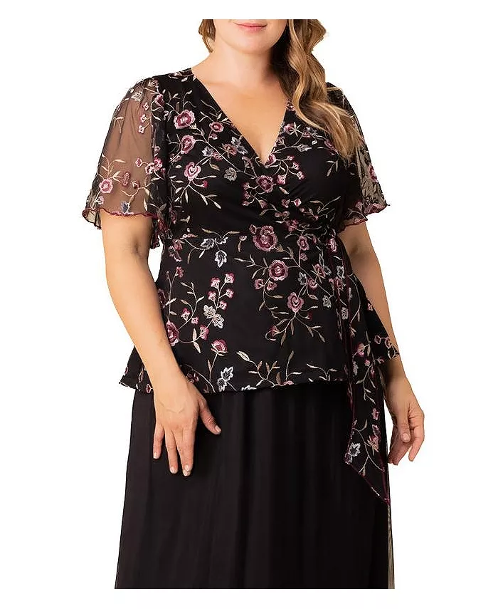 Топ-халат Rosalie больших размеров с вышивкой Kiyonna, черный
Топ-халат Rosalie больших размеров с вышивкой Kiyonna, черный