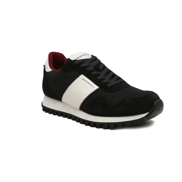 Кроссовки с добавлением кожи Emporio Armani, черный
Кроссовки с добавлением кожи Emporio Armani, черный