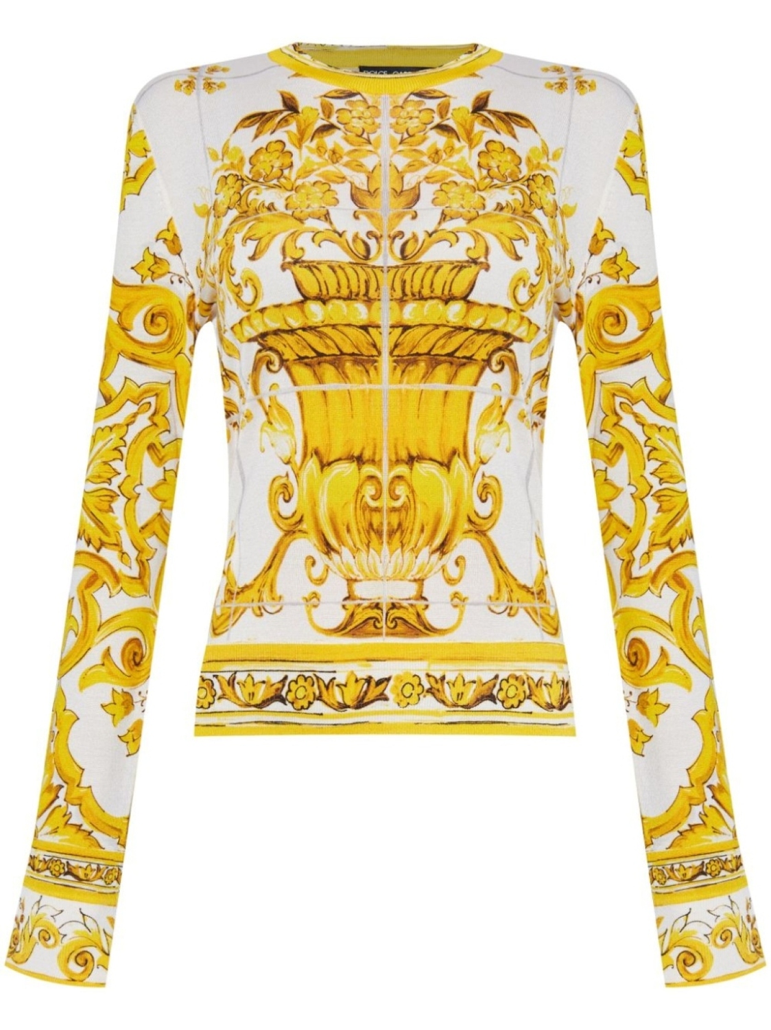 Dolce & Gabbana свитер с принтом майолика, желтый
Dolce & Gabbana свитер с принтом майолика, желтый
