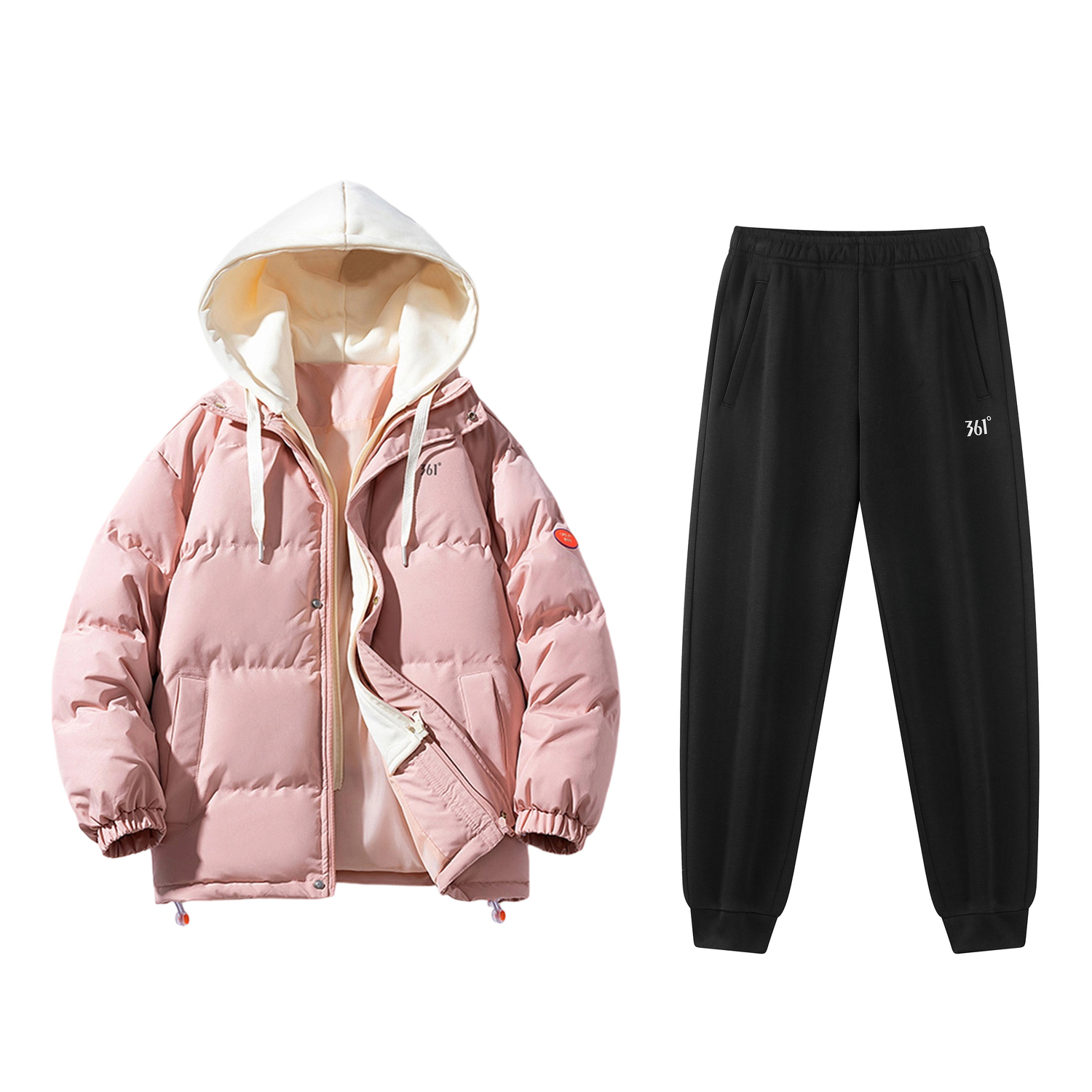 Повседневный худи Unisex Casual Sportswear 361°, butterfly morning розовый puffer jacket+черный casual pants
Повседневный худи Unisex Casual Sportswear 361°, butterfly morning розовый puffer jacket+черный casual pants