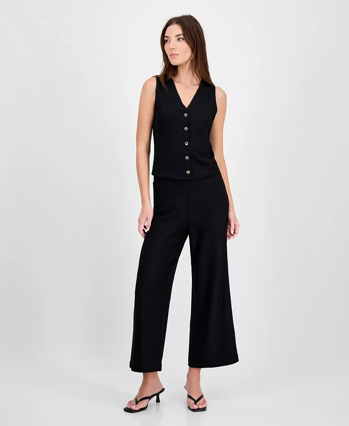 Женские укороченные брюки с фактурной вязкой на резинке Bar III, черный
Женские укороченные брюки с фактурной вязкой на резинке Bar III, черный