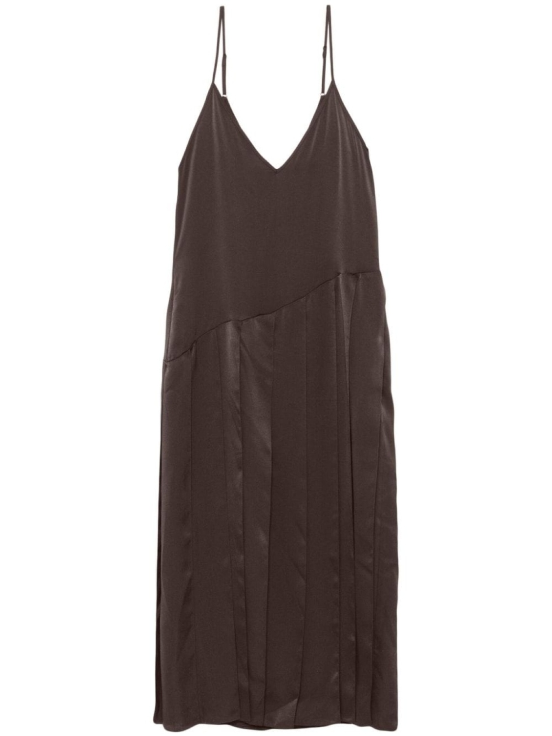 JW Anderson платье миди со складками, коричневый 
JW Anderson платье миди со складками, коричневый