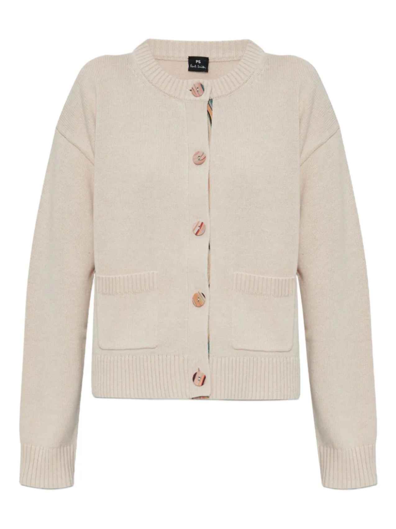 Вязаный кардиган с пуговицами спереди PS Paul Smith, нейтральный
Вязаный кардиган с пуговицами спереди PS Paul Smith, нейтральный