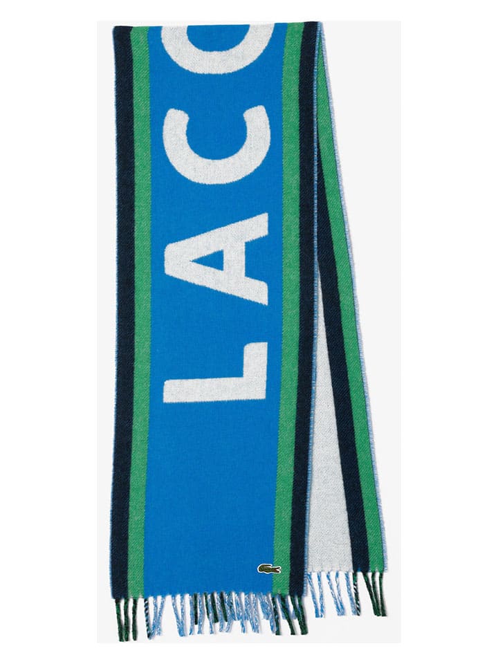 Шерстяной шарф синего цвета Lacoste
Шерстяной шарф синего цвета Lacoste