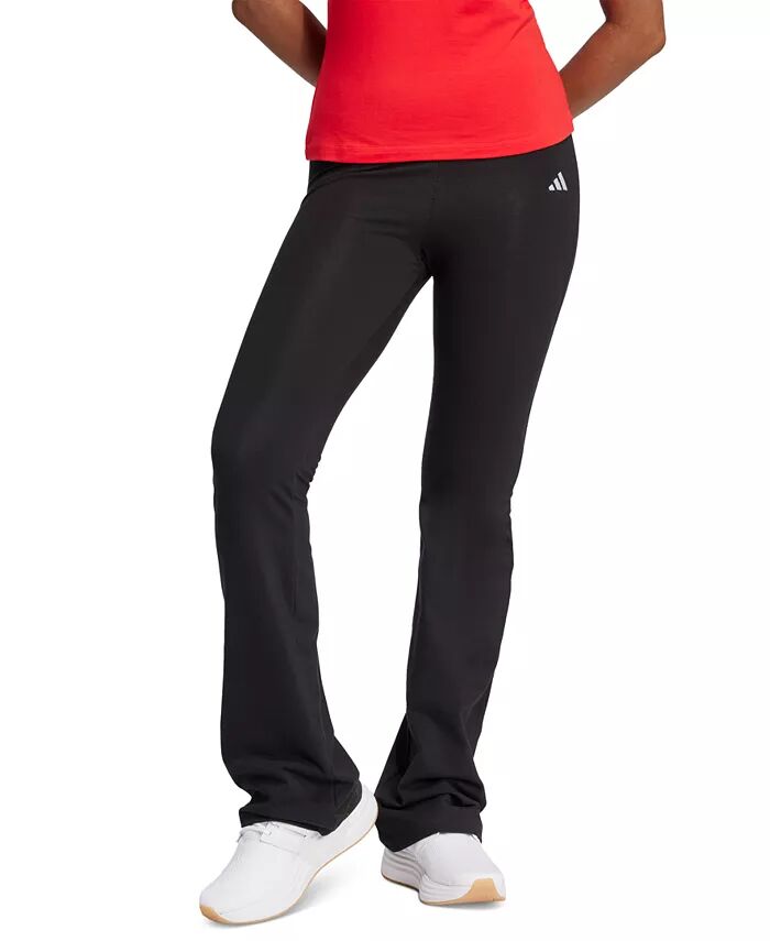 Женские расклешенные леггинсы с маленьким логотипом adidas, черный
Женские расклешенные леггинсы с маленьким логотипом adidas, черный