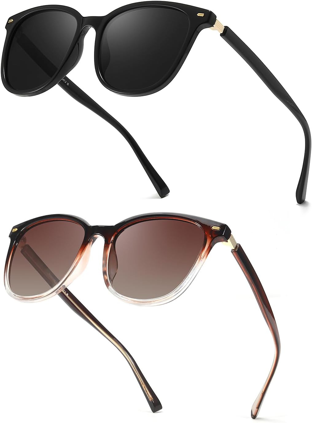 Женские поляризованные солнцезащитные очки FIMILU – классическая винтажная оправа с золотыми акцентами. Стильные солнцезащитные очки с защитой от УФ-излучения UV400, A2 Black+brown Frame/Grey+brown Lens
Женские поляризованные солнцезащитные очки FIMILU – классическая винтажная оправа с золотыми акцентами. Стильные солнцезащитные очки с защитой от УФ-излучения UV400, A2 Black+brown Frame/Grey+brown Lens