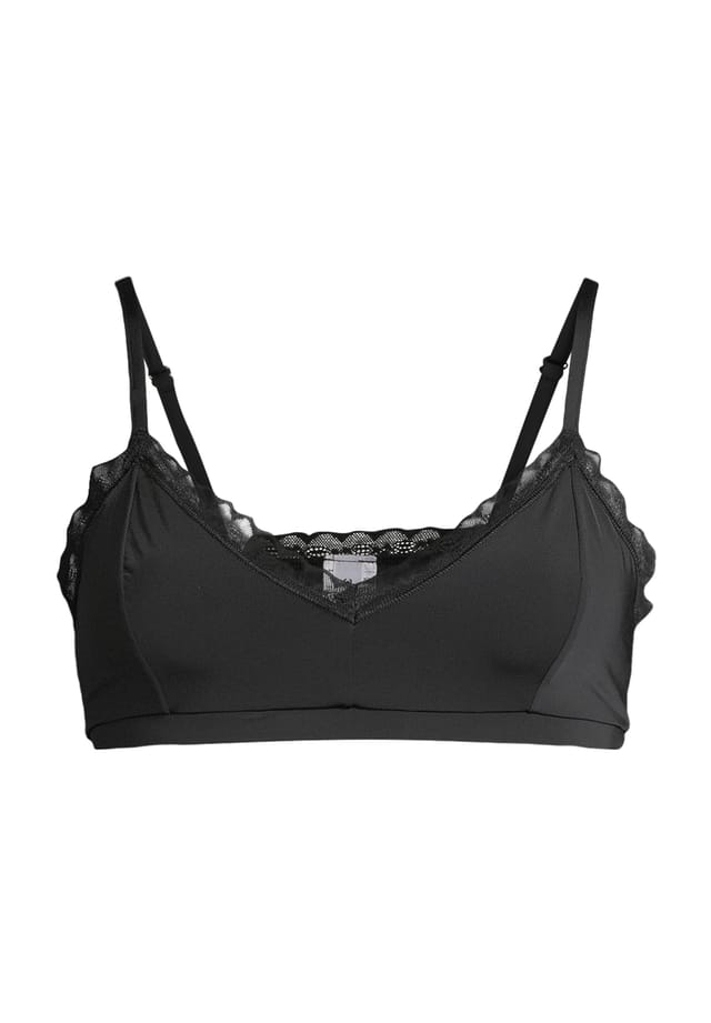 Бюстгальтер-Бралетт из микросатина с кружевной отделкой Manguun, черный
Бюстгальтер-Бралетт из микросатина с кружевной отделкой Manguun, черный