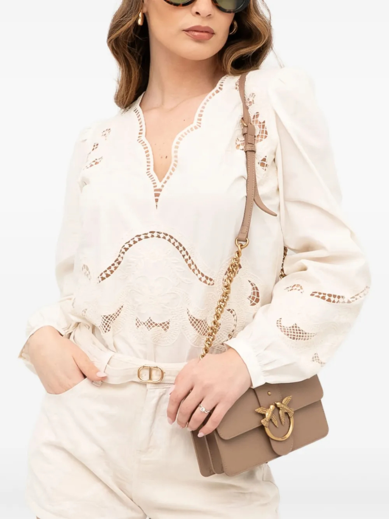 Блузка с вышивкой TWINSET, белый
Блузка с вышивкой TWINSET, белый