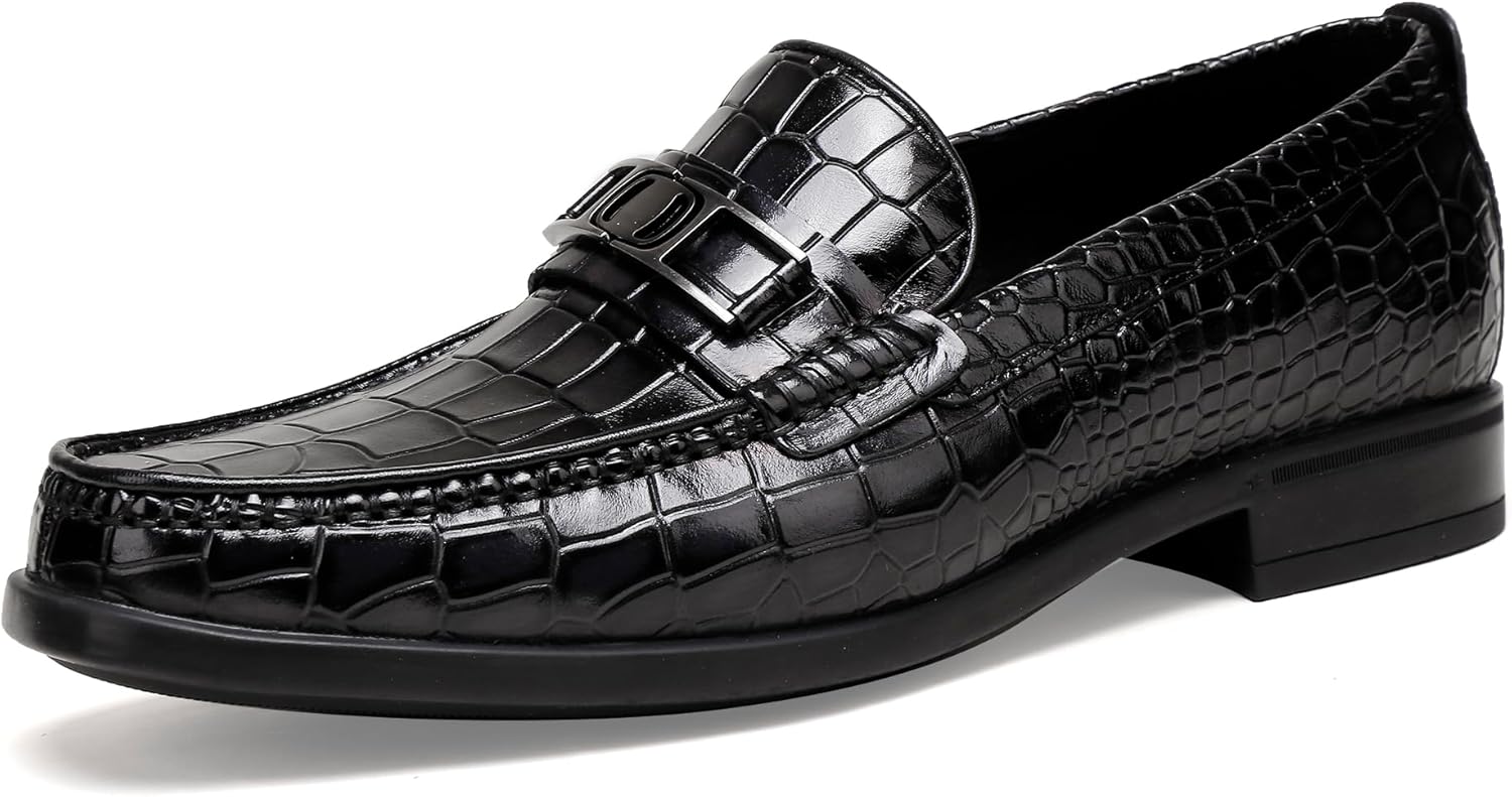 Мужские лоферы BILLION VICTOR, обувь без шнурков, кожаные туфли с узором под крокодила, классические формальные туфли для мужчин, черный
Мужские лоферы BILLION VICTOR, обувь без шнурков, кожаные туфли с узором под крокодила, классические формальные туфли для мужчин, черный