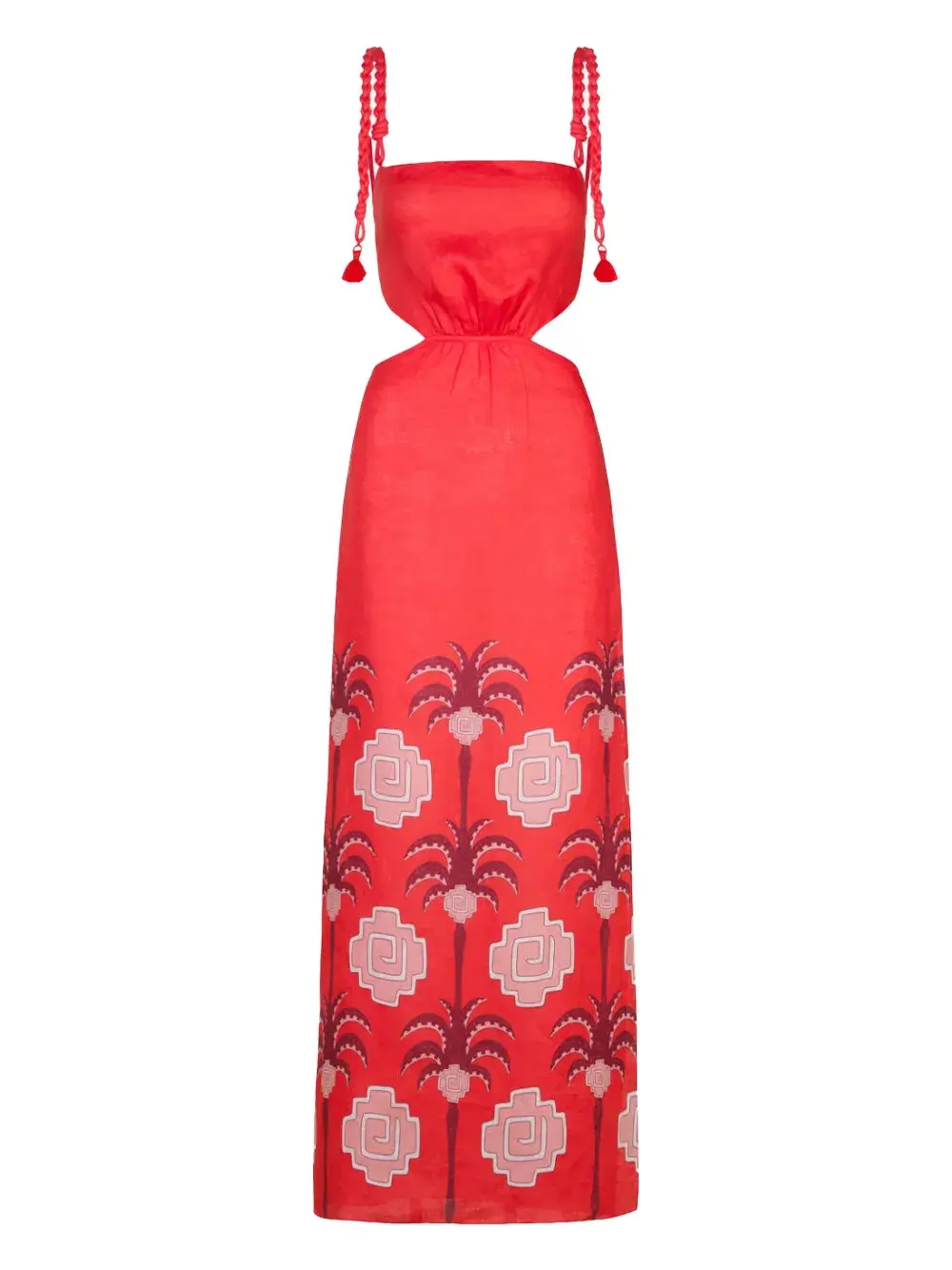 Платье с вырезом и принтом пальм Johanna Ortiz, красный
Платье с вырезом и принтом пальм Johanna Ortiz, красный