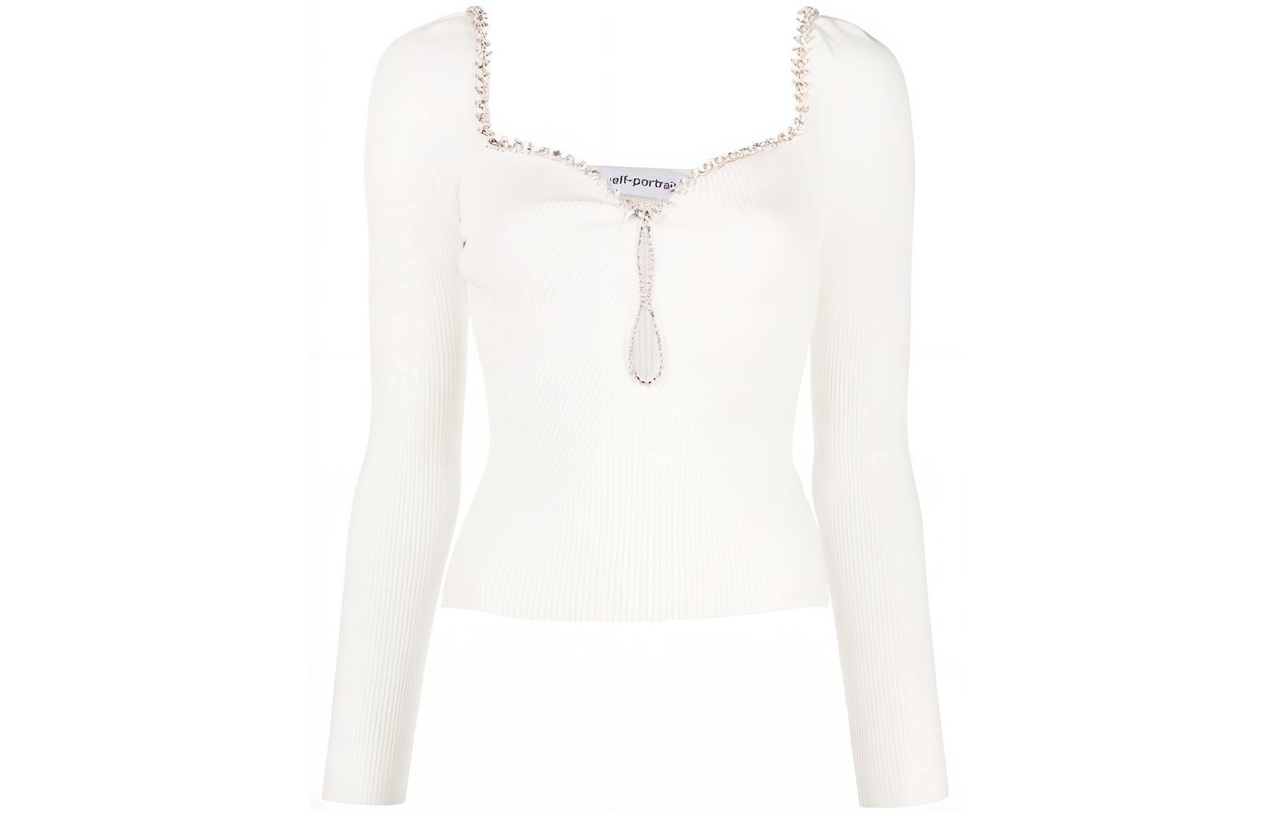 Самопортрет Топ с кристаллами и отделкой Self-portrait, Белый
Самопортрет Топ с кристаллами и отделкой Self-portrait, Белый