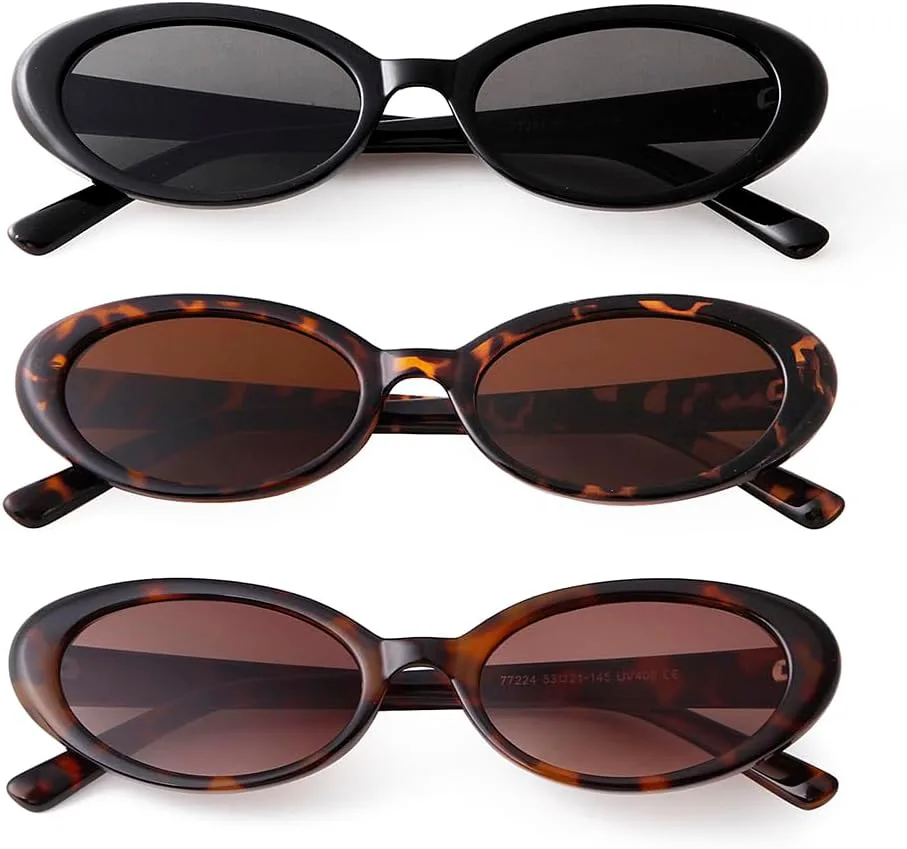 Солнцезащитные очки 90-х годов для женщин и мужчин, ретро, маленькие овальные солнцезащитные очки Laurinny, Black/Grey+leopard/Grey+tortoise/Gradient Brown
Солнцезащитные очки 90-х годов для женщин и мужчин, ретро, маленькие овальные солнцезащитные очки Laurinny, Black/Grey+leopard/Grey+tortoise/Gradient Brown