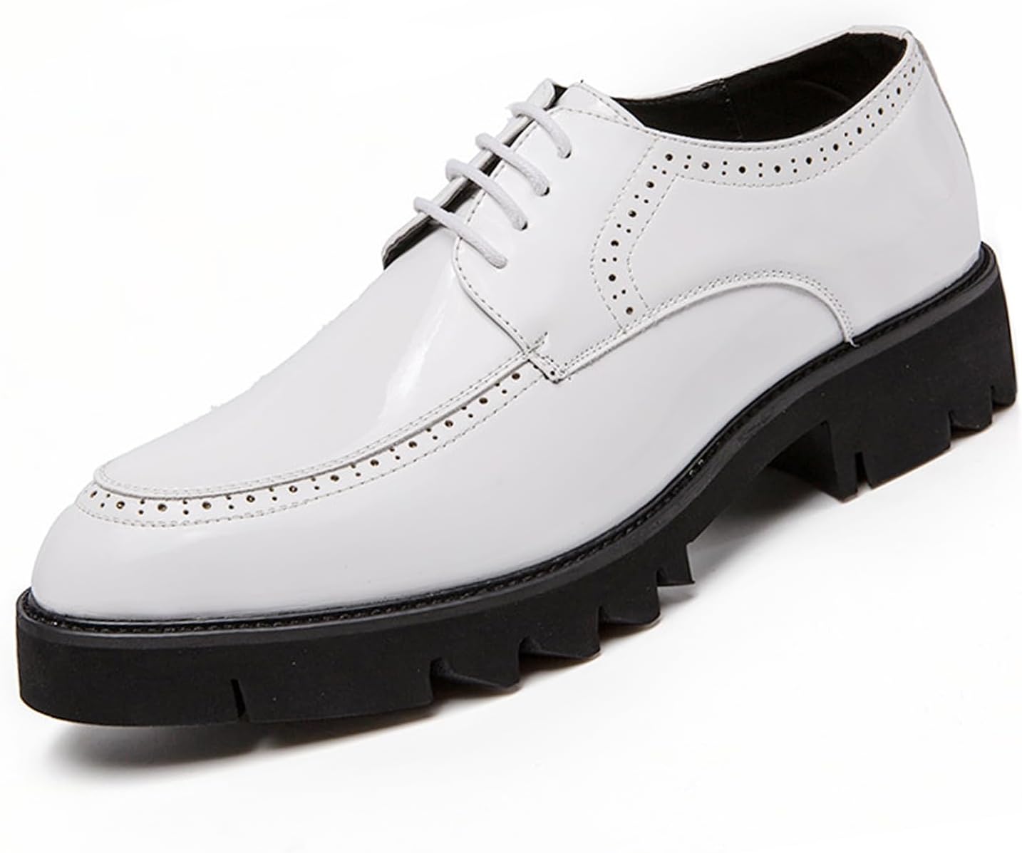 Мужские лаковые туфли на шнуровке с массивной подошвой, броги оксфорды с противоскользящей рифленой подошвой, деловые формальные дерби Galonfulty, белый
Мужские лаковые туфли на шнуровке с массивной подошвой, броги оксфорды с противоскользящей рифленой подошвой, деловые формальные дерби Galonfulty, белый