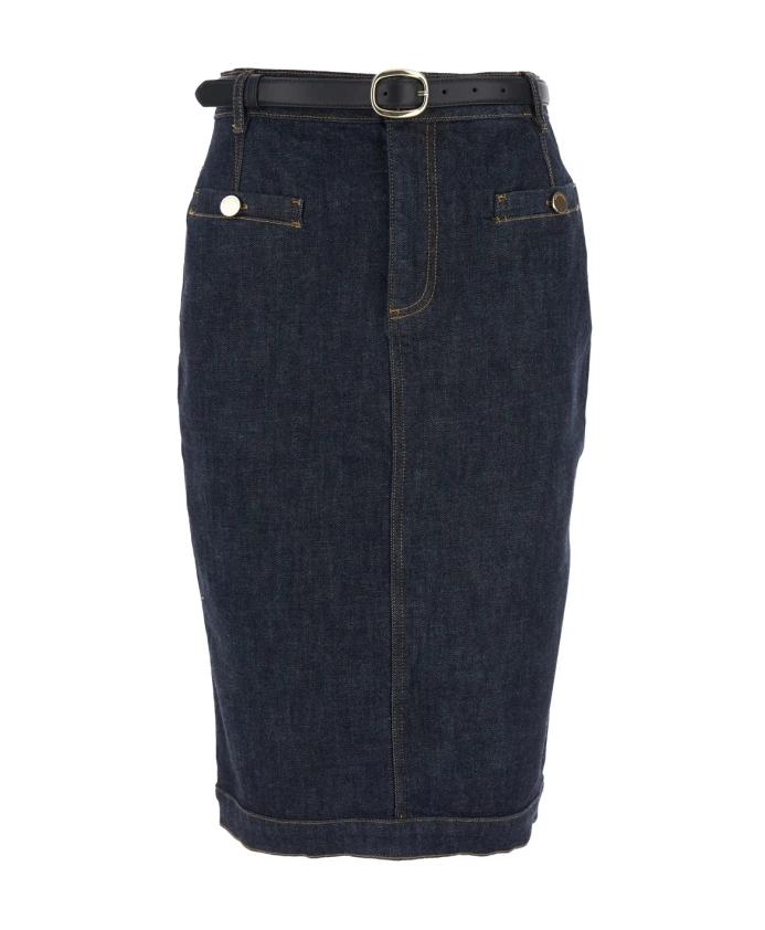 Джинсовая юбка миди Self Portrait, синий
Джинсовая юбка миди Self Portrait, синий