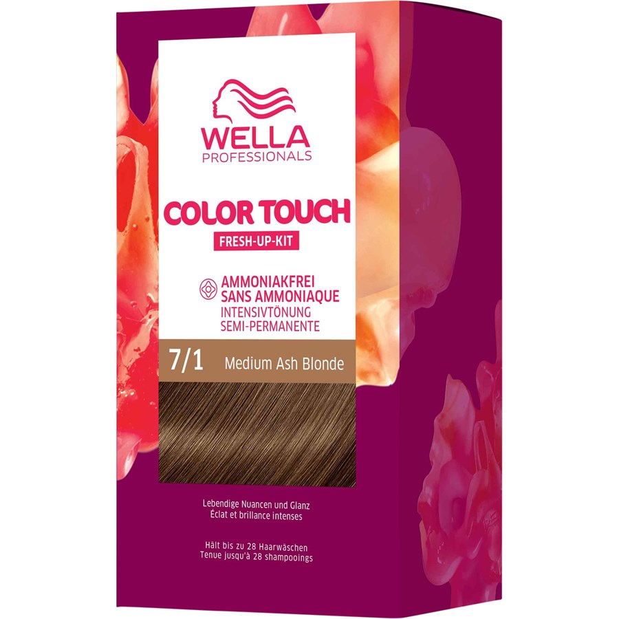 Краска для волос Wella Color Touch Fresh-Up-Kit, 7/1 Medium Ash Blonde / 130 ml 
Краска для волос Wella Color Touch Fresh-Up-Kit, 7/1 Medium Ash Blonde / 130 ml