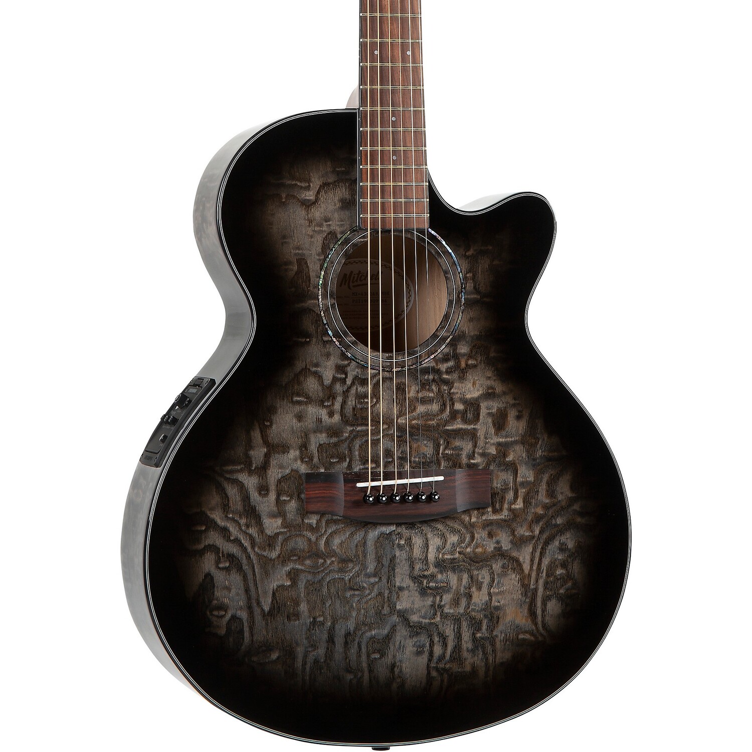 Mitchell MX430QAB Exotic Series Акустически-электрический Midnight Black Edge Burst 
Mitchell MX430QAB Exotic Series Акустически-электрический Midnight Black Edge Burst