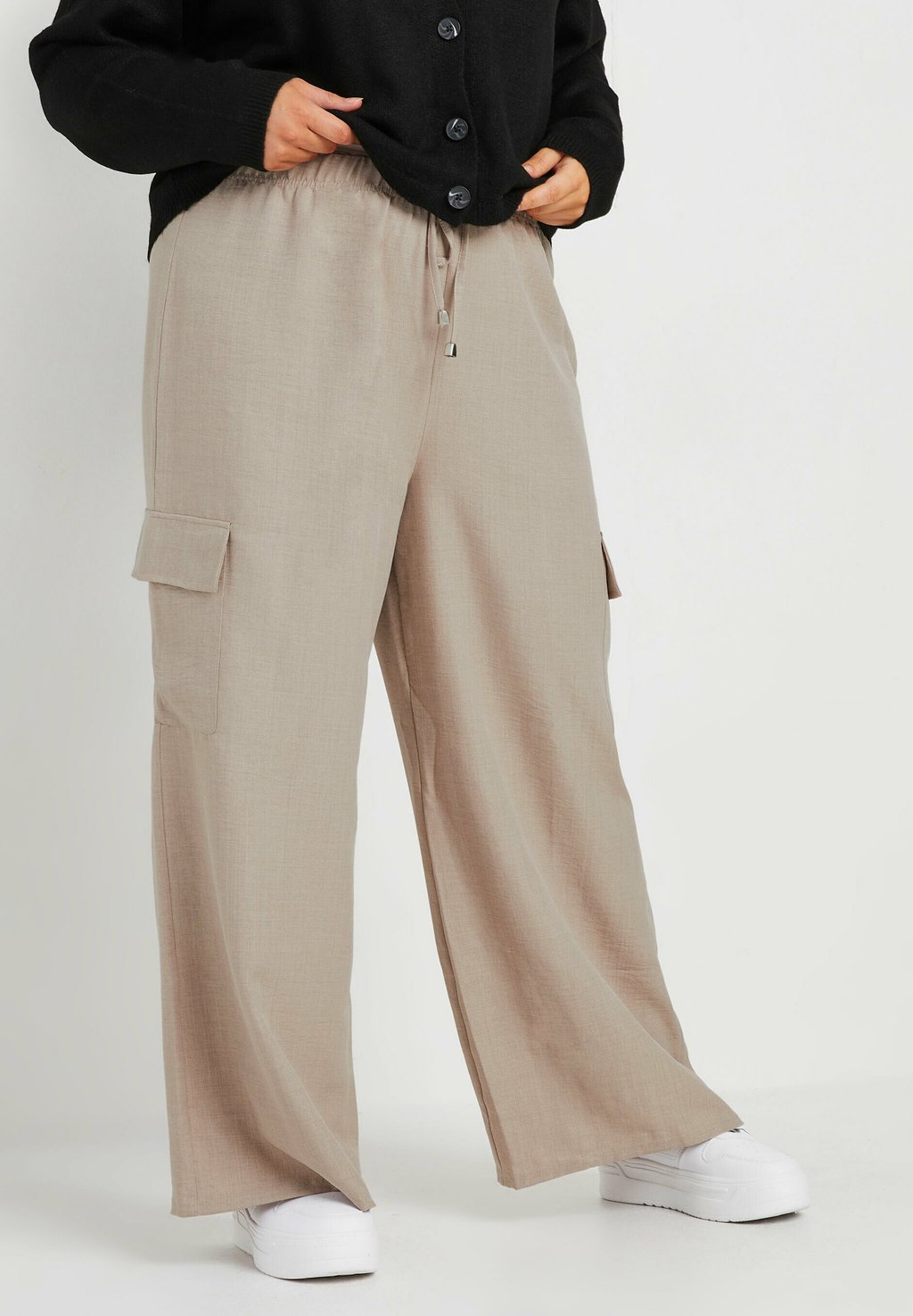 Брюки карго CURVE LOOK Yours Clothing, светло-коричневый 
Брюки карго CURVE LOOK Yours Clothing, светло-коричневый