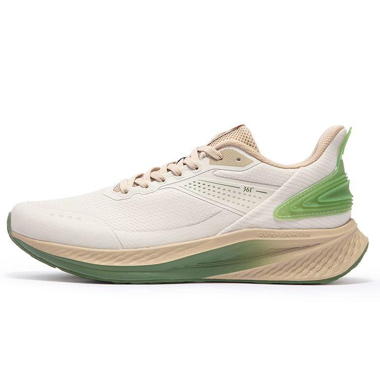 Антискользящие износостойкие низкие кроссовки для бега мужские бежево-зеленые 361°, Outdoor Green
Антискользящие износостойкие низкие кроссовки для бега мужские бежево-зеленые 361°, Outdoor Green