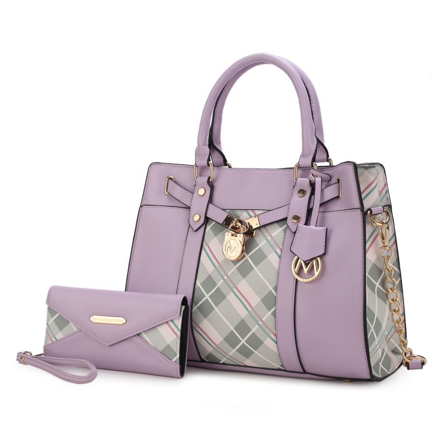 Женская сумка-сэтчел Christine Plaid из веганской кожи с кошельком - 6 MKF Collection By Mia K., лавандовый
Женская сумка-сэтчел Christine Plaid из веганской кожи с кошельком - 6 MKF Collection By Mia K., лавандовый