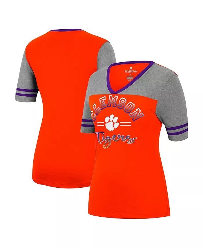 Женская оранжево-серая футболка с v-образным вырезом Clemson Tigers There You Are Colosseum
Женская оранжево-серая футболка с v-образным вырезом Clemson Tigers There You Are Colosseum