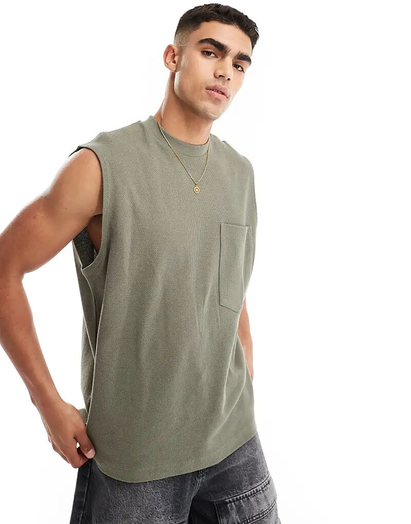 Майка свободного кроя ASOS DESIGN цвета хаки с передним карманом
Майка свободного кроя ASOS DESIGN цвета хаки с передним карманом