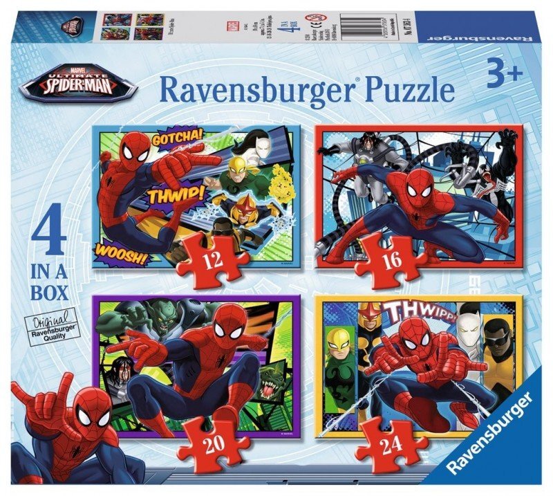 Равенсбургер, пазл Ultimate Spider-Man, 16/16/20/24 шт. Ravensburger
Равенсбургер, пазл Ultimate Spider-Man, 16/16/20/24 шт. Ravensburger