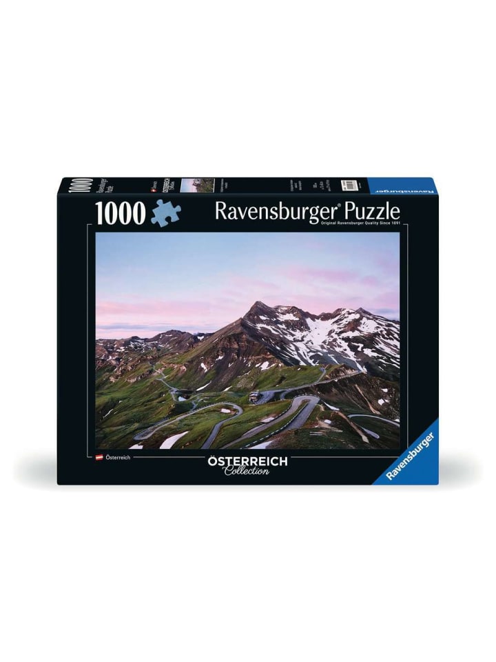 Пазл Ravensburger из 1000 деталей, «Высокогорная дорога Гроссглокнер», в цвете
Пазл Ravensburger из 1000 деталей, «Высокогорная дорога Гроссглокнер», в цвете