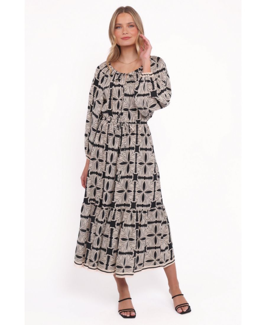 Женское платье миди Faris с открытыми плечами Petal and Pup, Black geo
Женское платье миди Faris с открытыми плечами Petal and Pup, Black geo