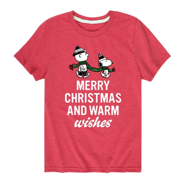 Футболка с графическим принтом «Арахис» для мальчиков 8-20 лет с теплыми пожеланиями Licensed Character, красный 
Футболка с графическим принтом «Арахис» для мальчиков 8-20 лет с теплыми пожеланиями Licensed Character, красный