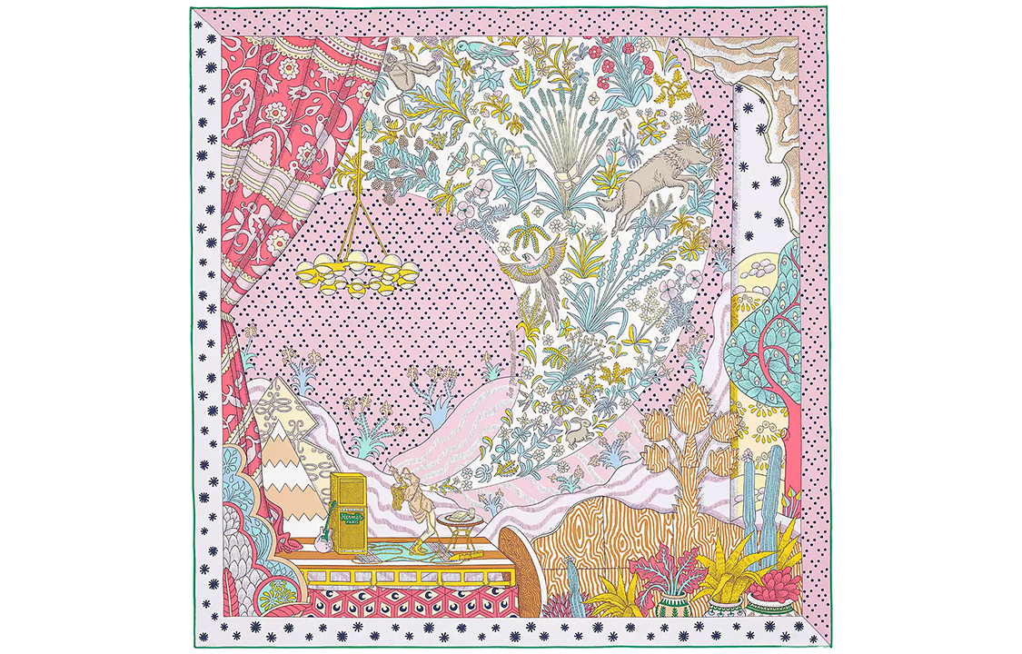 Шелковый платок женский темно-розовый HERMES
Шелковый платок женский темно-розовый HERMES