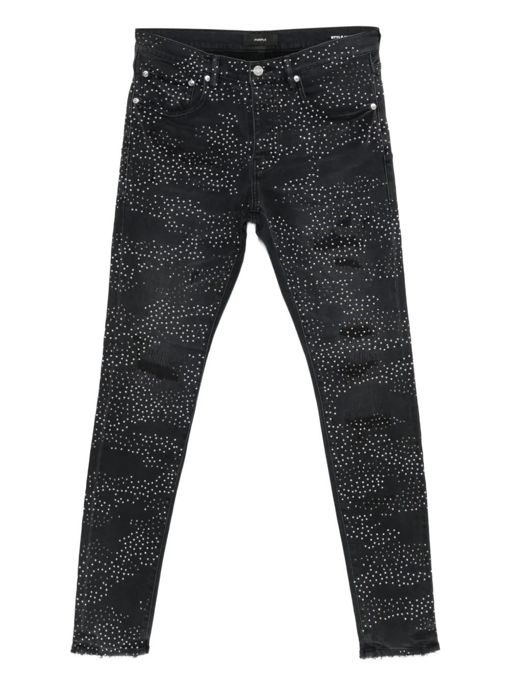 Декорированные джинсы с эффектом потертости Purple Brand, черный
Декорированные джинсы с эффектом потертости Purple Brand, черный