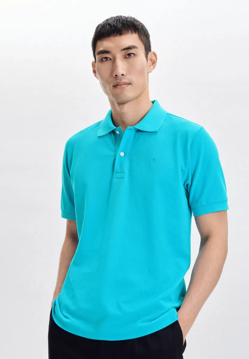 Рубашка-поло seidensticker "Regular", поло однотонное, бирюзовый 
Рубашка-поло seidensticker "Regular", поло однотонное, бирюзовый