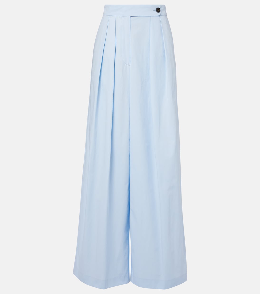 Хлопковые брюки широкого кроя Dries Van Noten, светло-синий
Хлопковые брюки широкого кроя Dries Van Noten, светло-синий