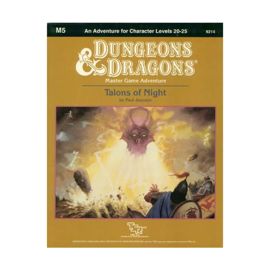 Модуль Talons of Night, Basic Dungeons & Dragons (Original Edition) - Modules & Adventures - Assorted
Модуль Talons of Night, Basic Dungeons & Dragons (Original Edition) - Modules & Adventures - Assorted