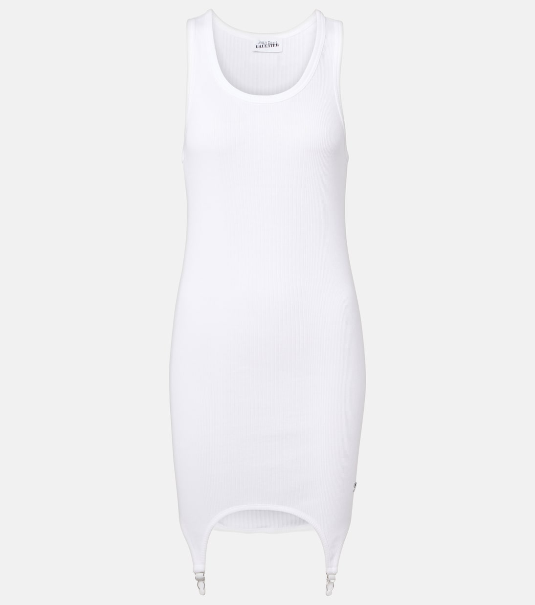 Мини-платье из хлопкового джерси в рубчик Jean Paul Gaultier, белый
Мини-платье из хлопкового джерси в рубчик Jean Paul Gaultier, белый