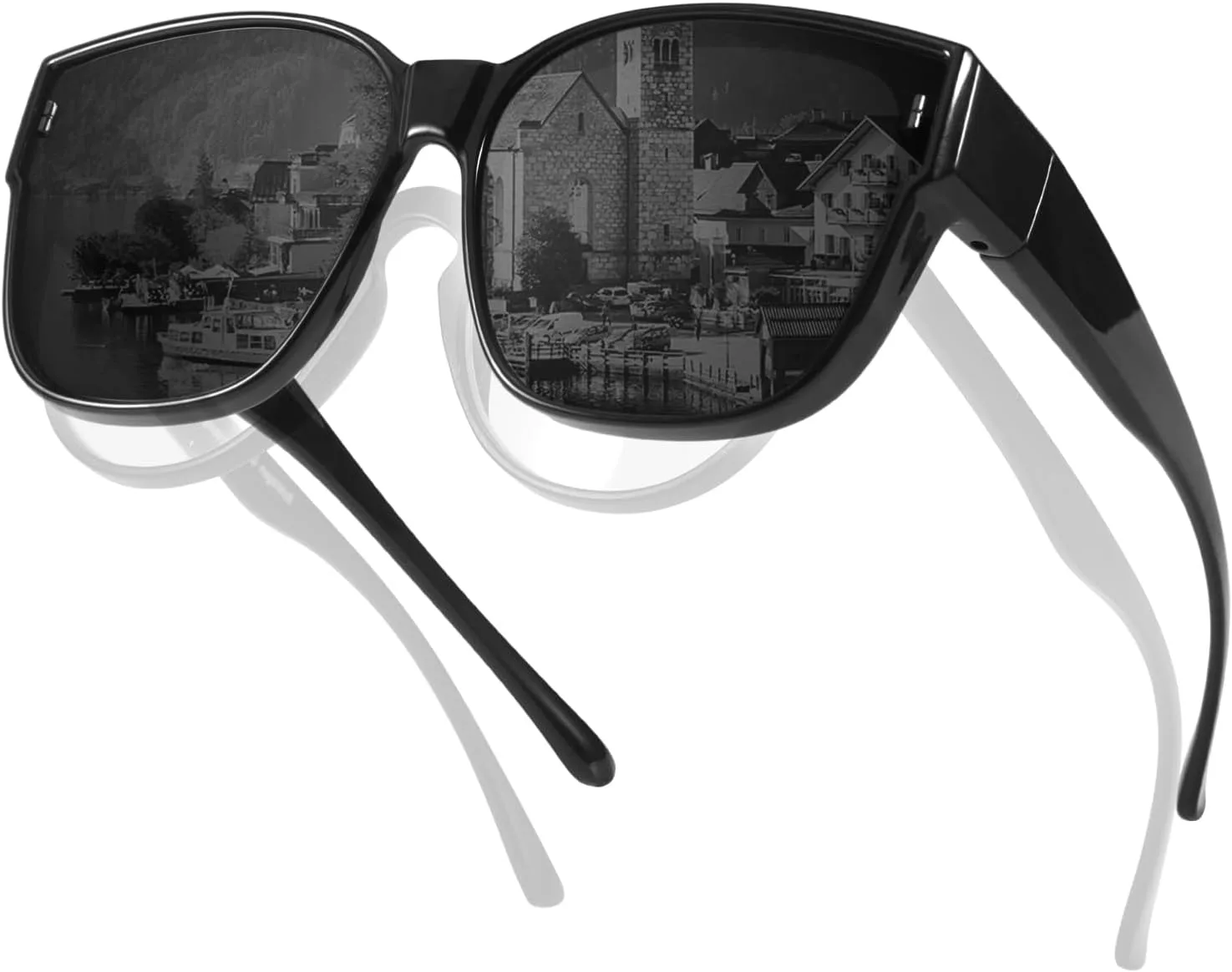 Солнцезащитные очки Trysee Oversized для женщин, надеваемые поверх очков с диоптриями, поляризованные, с защитой от УФ-излучения, модель TS3091, C01 Black
Солнцезащитные очки Trysee Oversized для женщин, надеваемые поверх очков с диоптриями, поляризованные, с защитой от УФ-излучения, модель TS3091, C01 Black