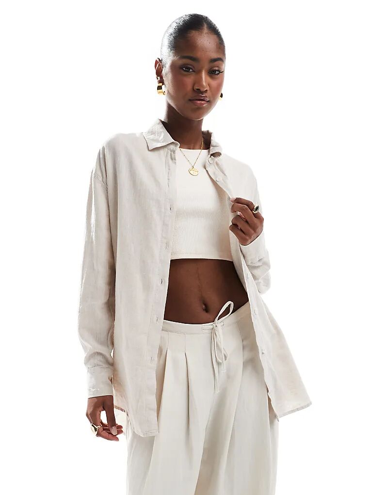 Рубашка из смеси льна Cotton:On Haven с длинными рукавами бежевого цвета
Рубашка из смеси льна Cotton:On Haven с длинными рукавами бежевого цвета